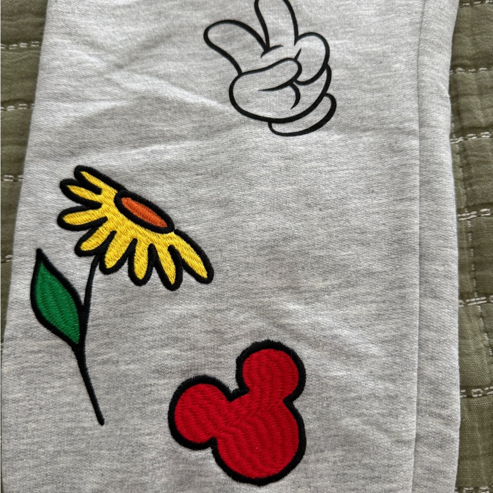 Disney Gray Mickey Mouse Track Pants - Picture 4 of 5